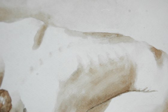 Watercolor Nude Study