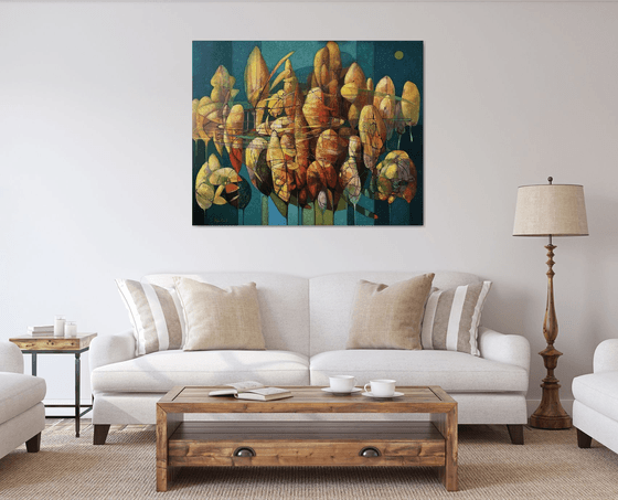 Moonlit Abstract Forest