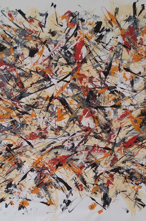 Abstract minimalism ACRYLIC PAINTING on CANVAS by M.Y. by Max Yaskin