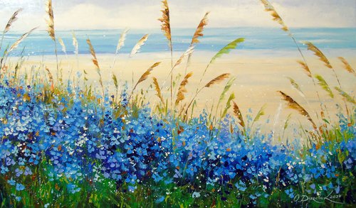 Nature's Harmony: Sea & Bloom by Olha Darchuk
