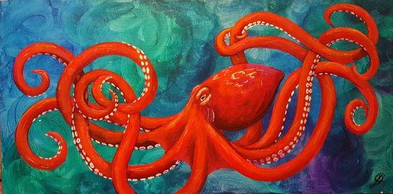 Untitled Red Octopus