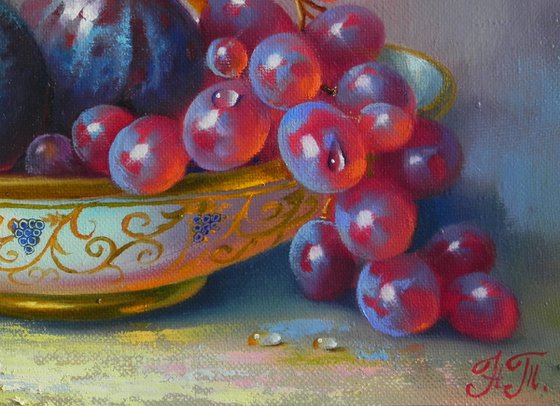 "Still life! Fruit))" Oil on canvas Original art Kitchen decor