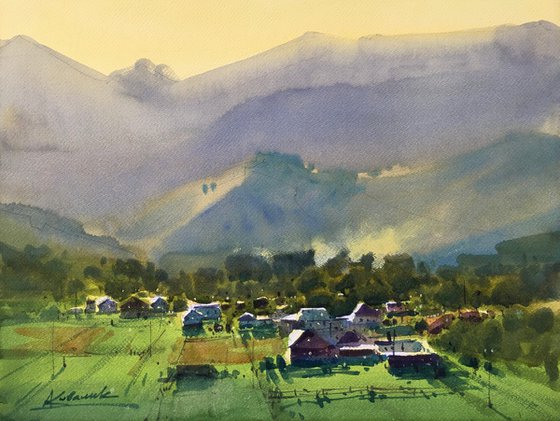 Warm evening. Carpathians