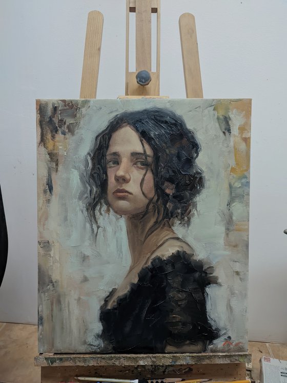 Woman in black
