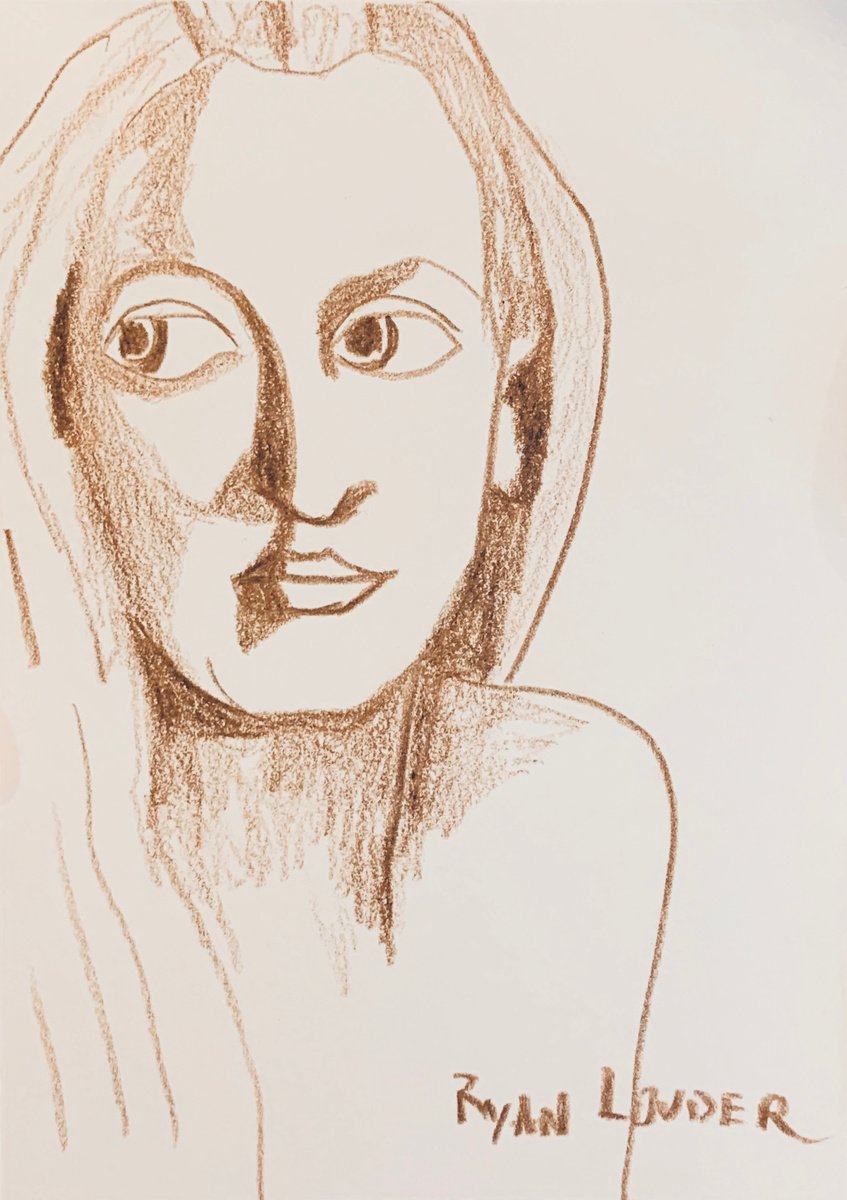 Small Portrait Of A Woman  Drawing by Ryan  Louder
