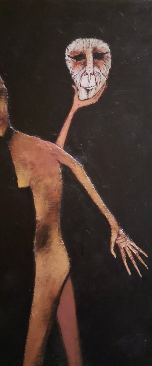 Full moon. Relief painting by ZheKa