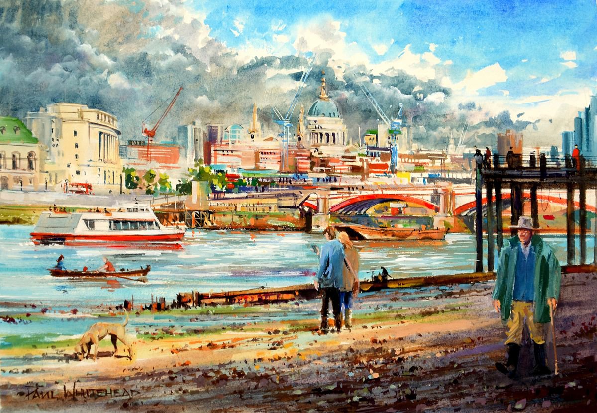 St Pauls from the South Bank, Thames by Paul Whitehead