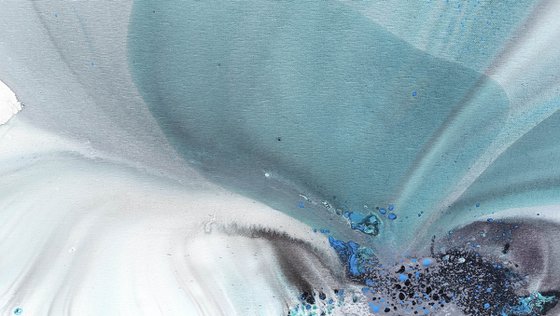 Nature 591 — Abstract Teal Feathered Bloom