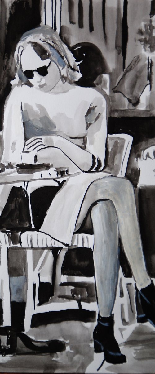 Cafe / 42 X 29.7 cm by Alexandra Djokic
