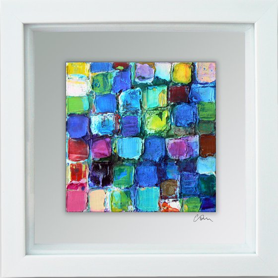 Framed ready to hang original abstract  - Paintbox #1