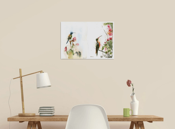 Hummingbird Diptych #2