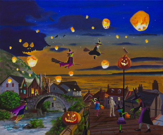 Halloween Town painting