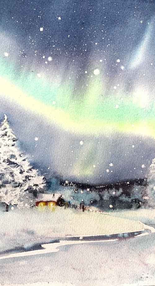 Aurora borealis #20 by Eugenia Gorbacheva