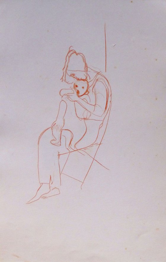 Maternity, sketch for a painting #1, 32x50 cm