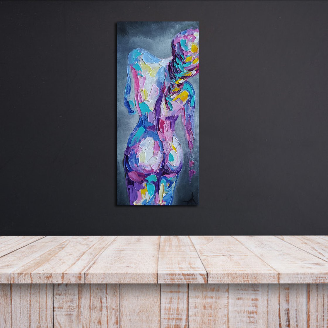 Love my body - nude, erotic, body, woman, woman body, oil painting, a gift  for him, gift for man, nu Oil painting by Anastasia Kozorez | Artfinder