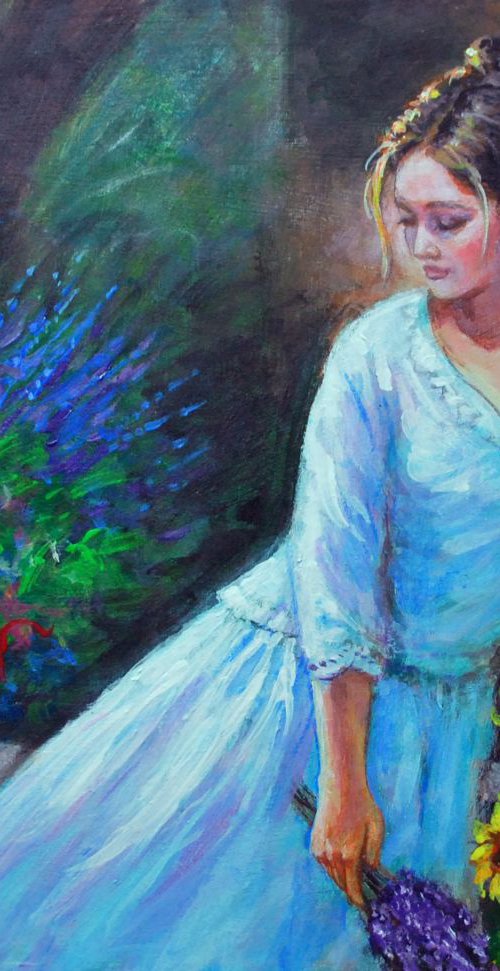 Girl in white dress by Vishalandra Dakur