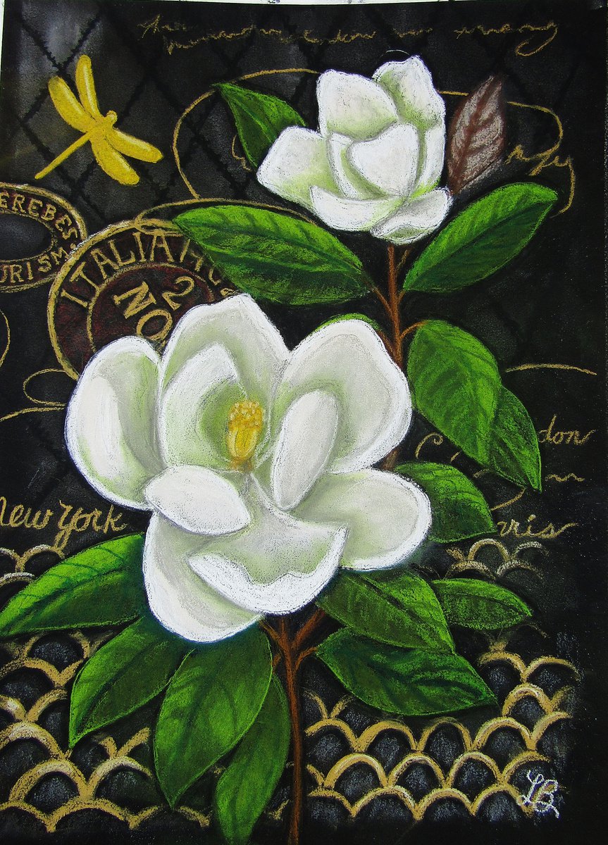 Heirloom Magnolias by Linda Burnett