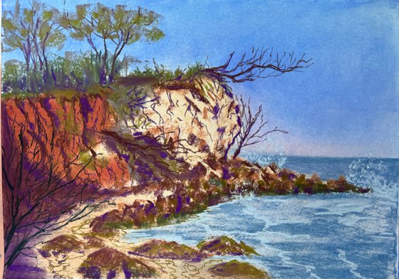 Soft Pastel Plein air Seascape