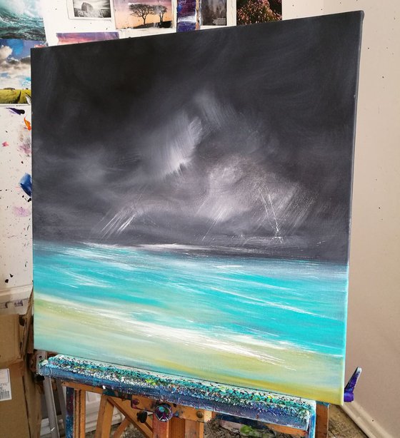 Tempestuous Teal (Seascape)