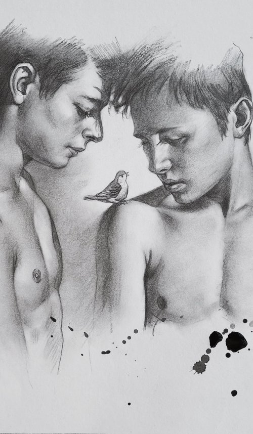 Drawing Men and bird#21831 by Hongtao Huang