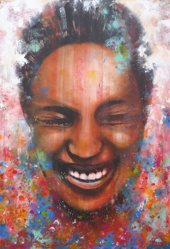 put a smile on your face (120 x 80 cm)