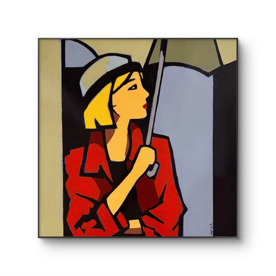 Woman under Umbrella