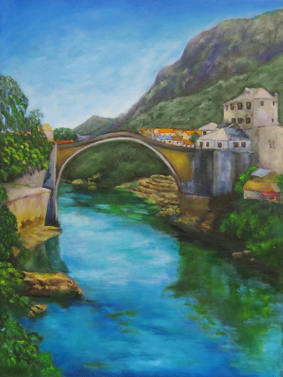 The Mostar Bridge, Bosnia by Maureen Greenwood