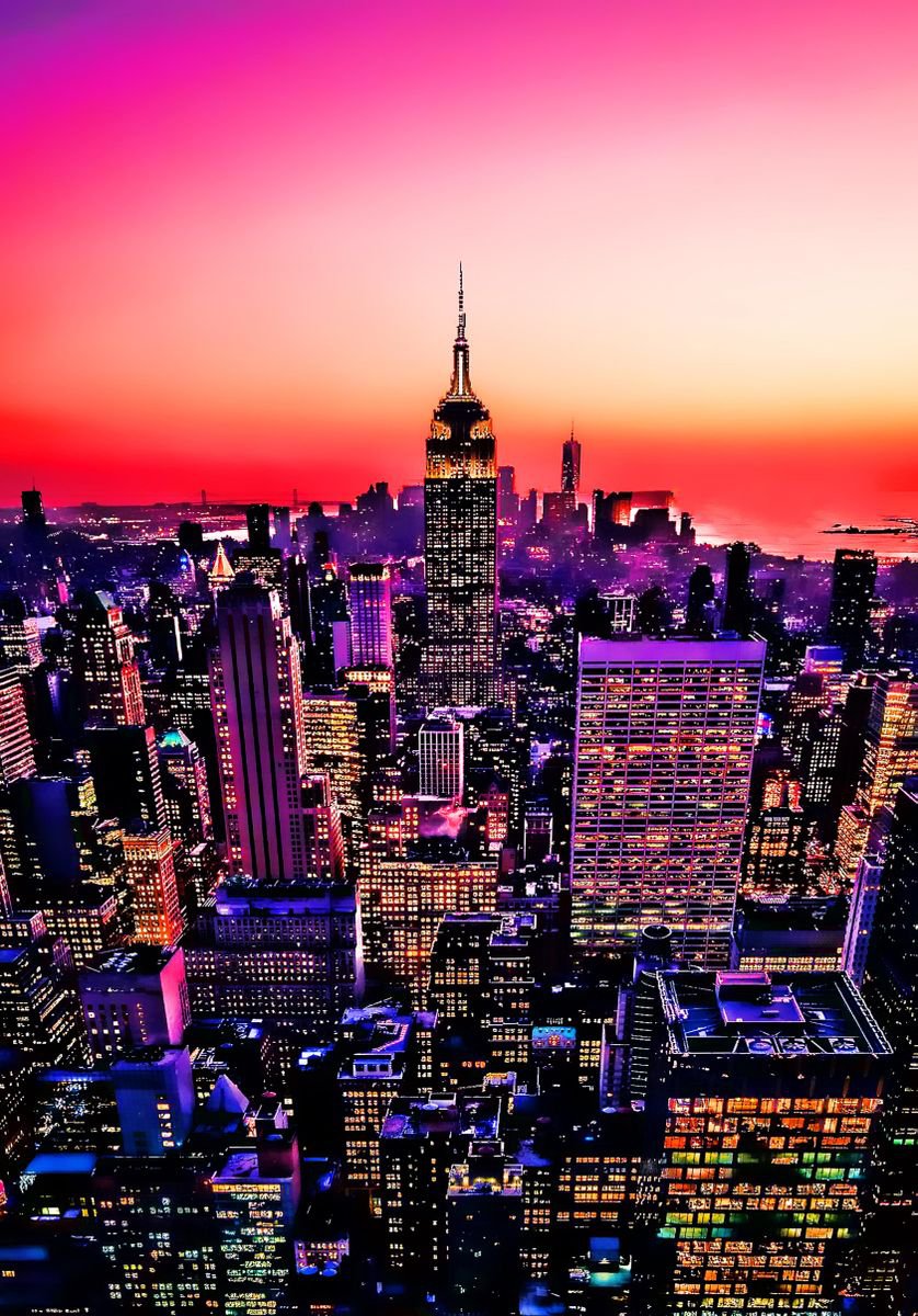 Neon Manhattan by Neil Hemsley