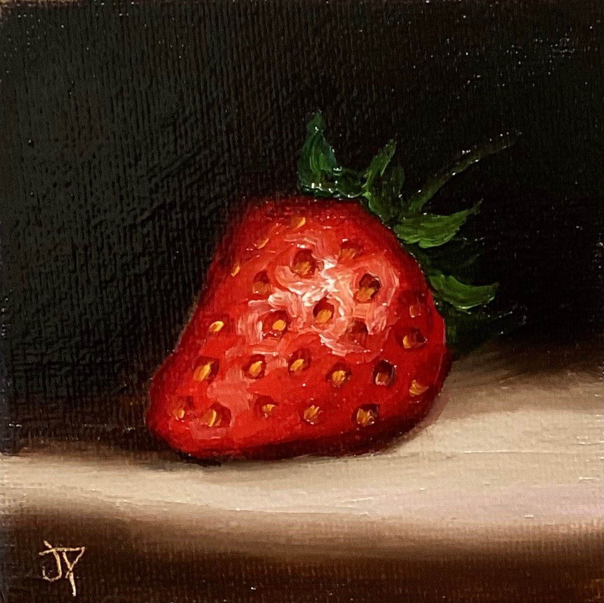 Little Strawberry still life by Jane Palmer Art