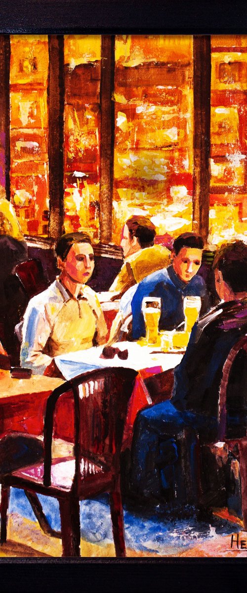 Evening cafe by Aleksandr Neliubin