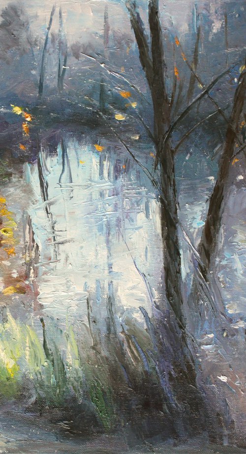 Late Fall, Pond by Mei He