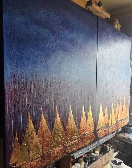 Golden Sails (diptych)