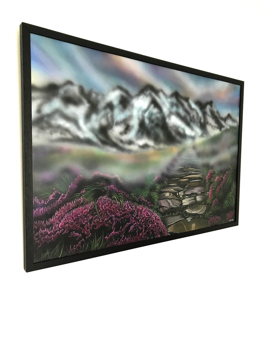 Misty Mountains By Irsa Ervin, 37 X 25, Artwork For Sale On Artfinder