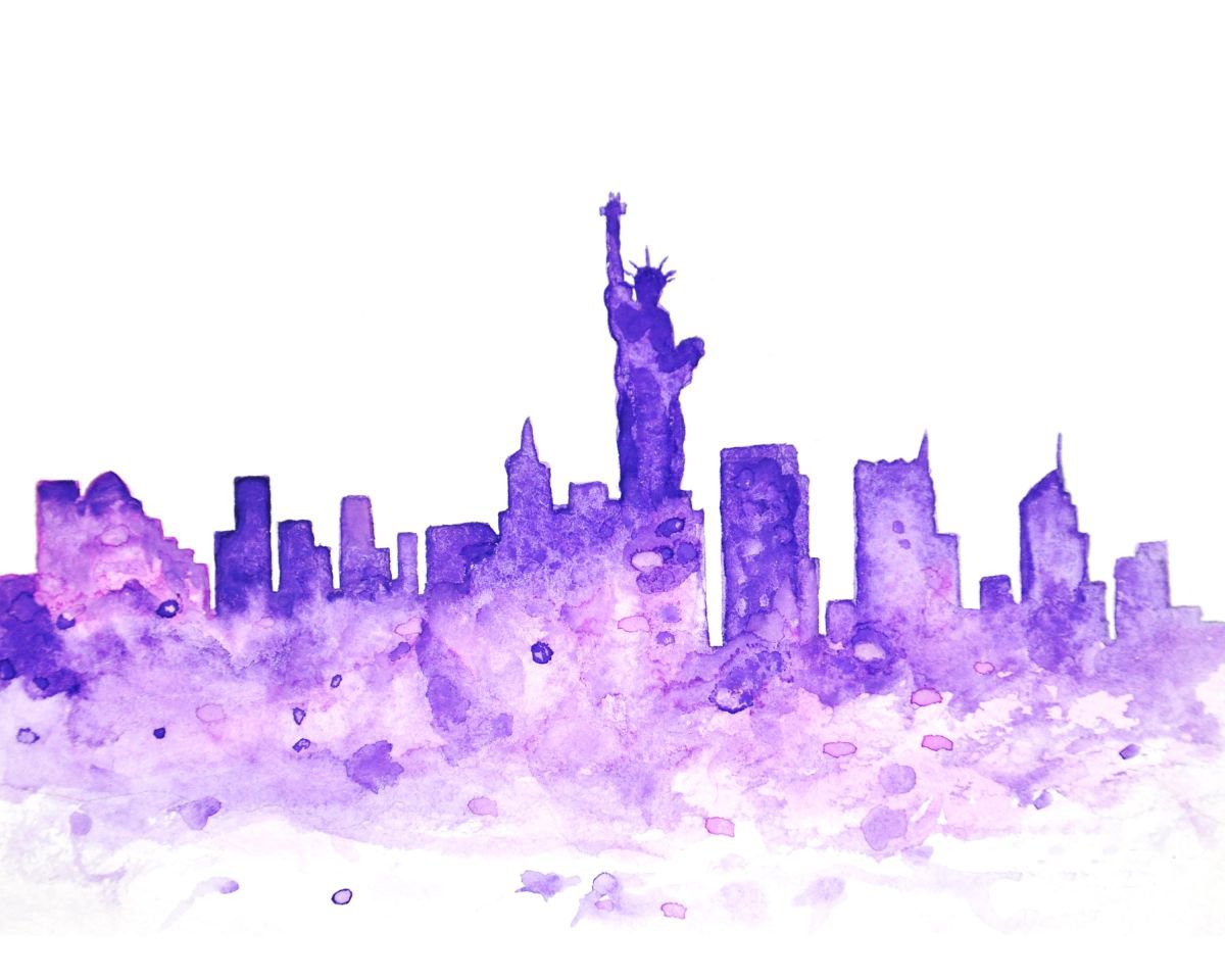 Abstract Watercolour , New York By Luba Ostroushko, 12 X 14, Artwork For Sale On Artfinder