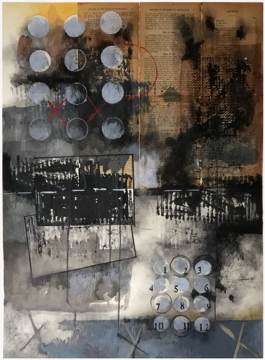 G Kustom Kuhl | Original  Painting | Composition No. 175 [ One To Twelve ] | 56 X 76Cm | Artwork For Sale On Artfinder