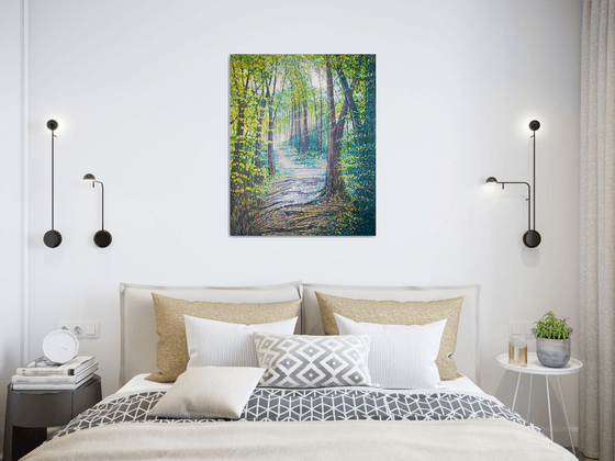 Sunlit Spring Forest Path