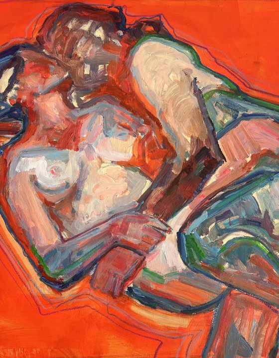 Entangled Figures in Red