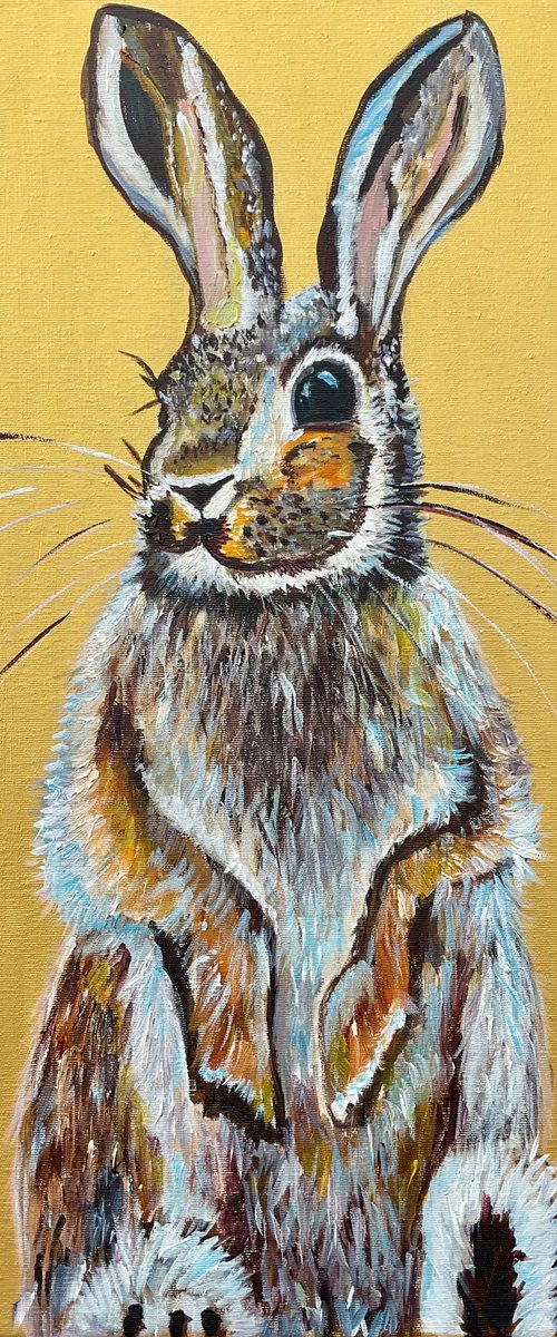 Golden bunny 4 by Olga Koval