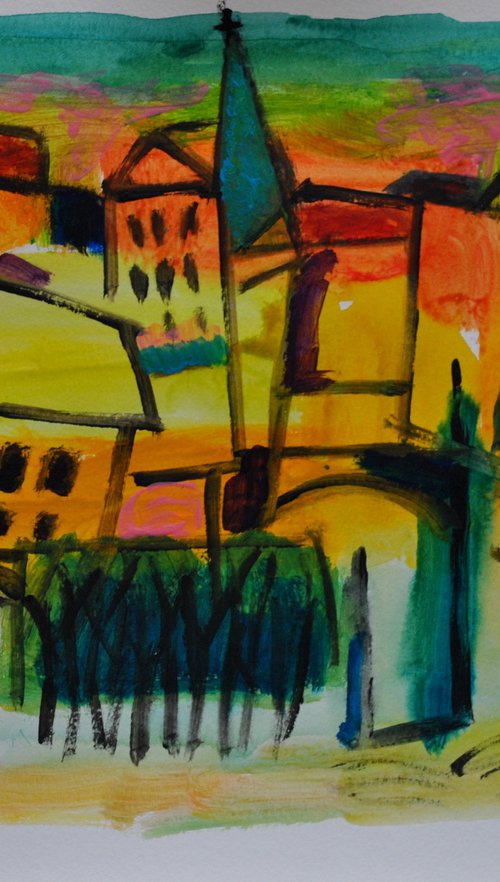 Le village provençal by Pierre-Yves Beltran