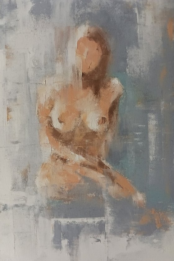 Naked lady. Oil on canvas