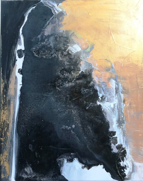 Abstract 'Gold Rush II' by Maxine Anne  Martin