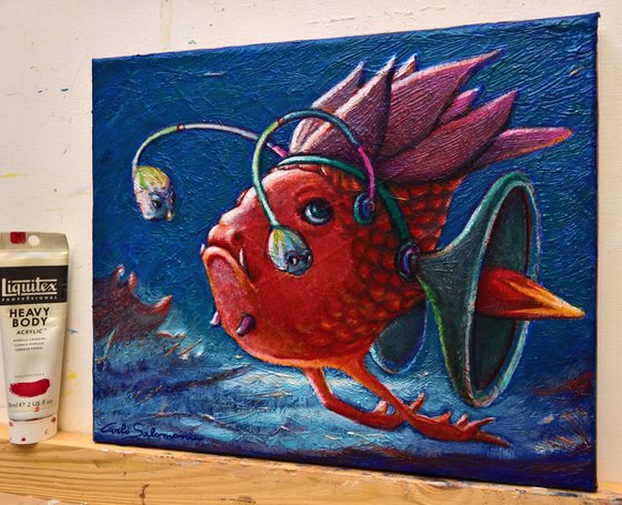 - DJ FISH - ( 25 x 30 cm )