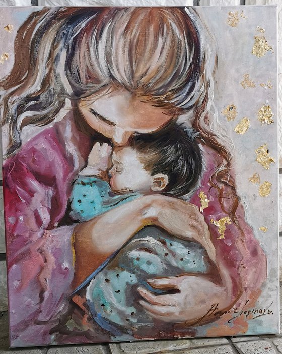 Christmas Motherhood painting