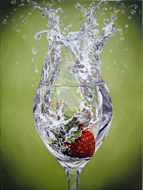 Strawberry in a glass