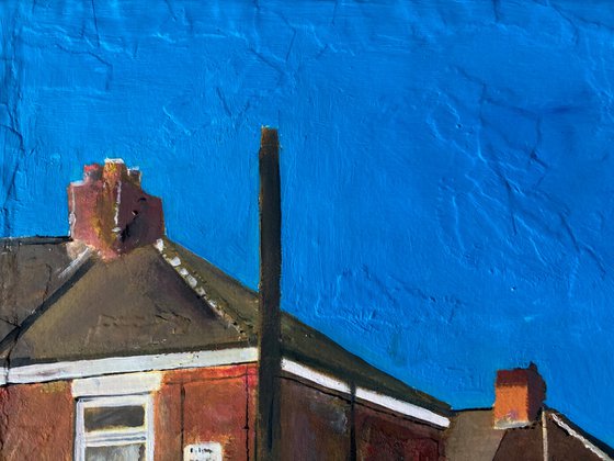 Blue Sky Over Terraced Houses