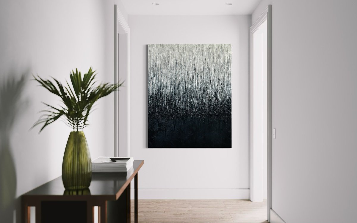 Abstract Acrylic Painting By Daniela Pasqualini, 48 X 60, Shooting Stars, Original Artwork