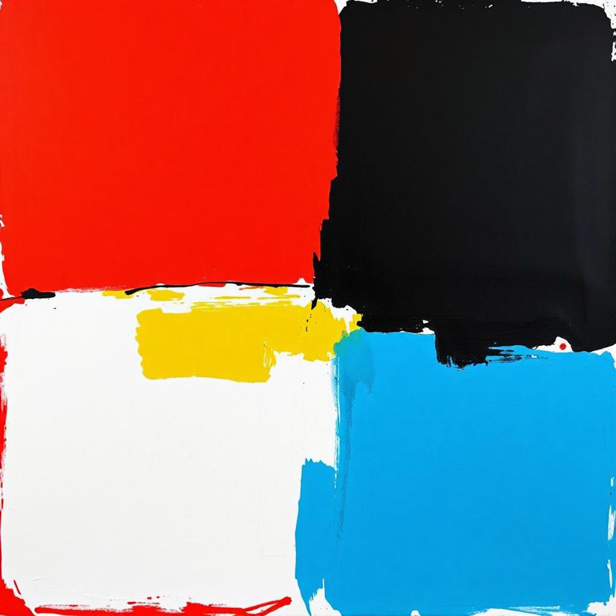 Abstract Giclee Print By Alessandro Butera, 35 X 35, Bold Colors, Original Artwork