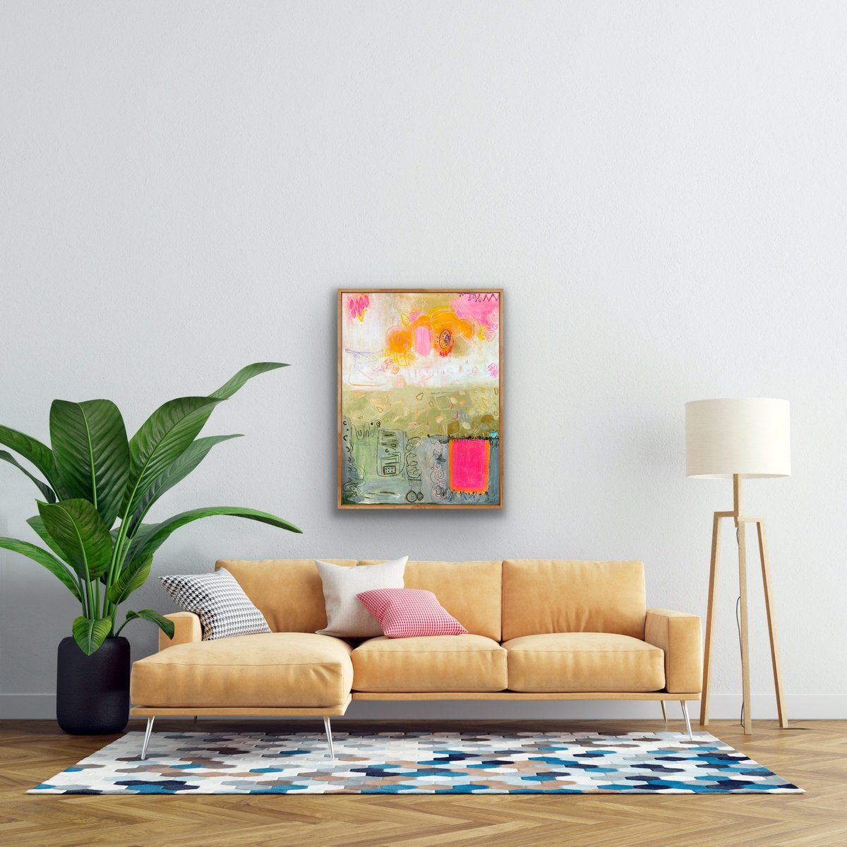 Abstract Acrylic Painting By Marti Leroux, 18 X 24", Singing My Song, Original Artwork