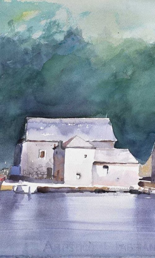 Harbor on Adriatic sea  II by Goran Žigolić Watercolors