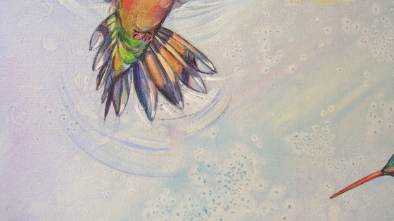 Shining Sun and Hummingbirds